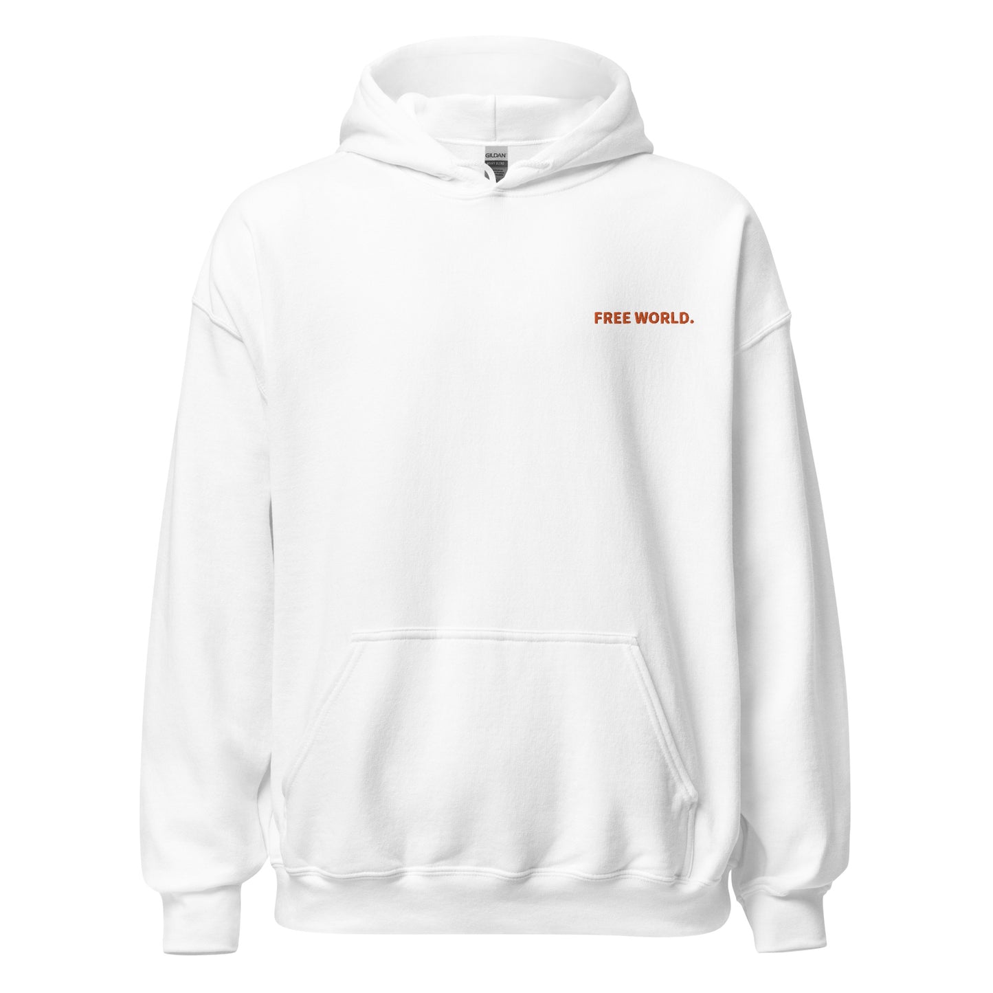 "Free World Co." Embroidered and Digital Hoodie