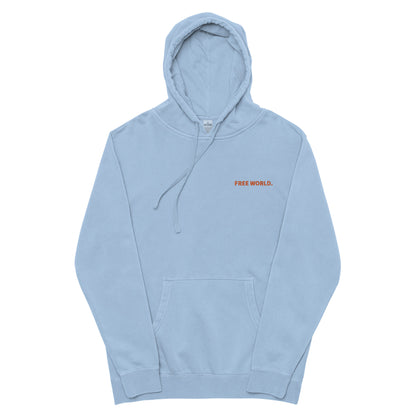 "Free World." High Quality Embroidered Hoodie