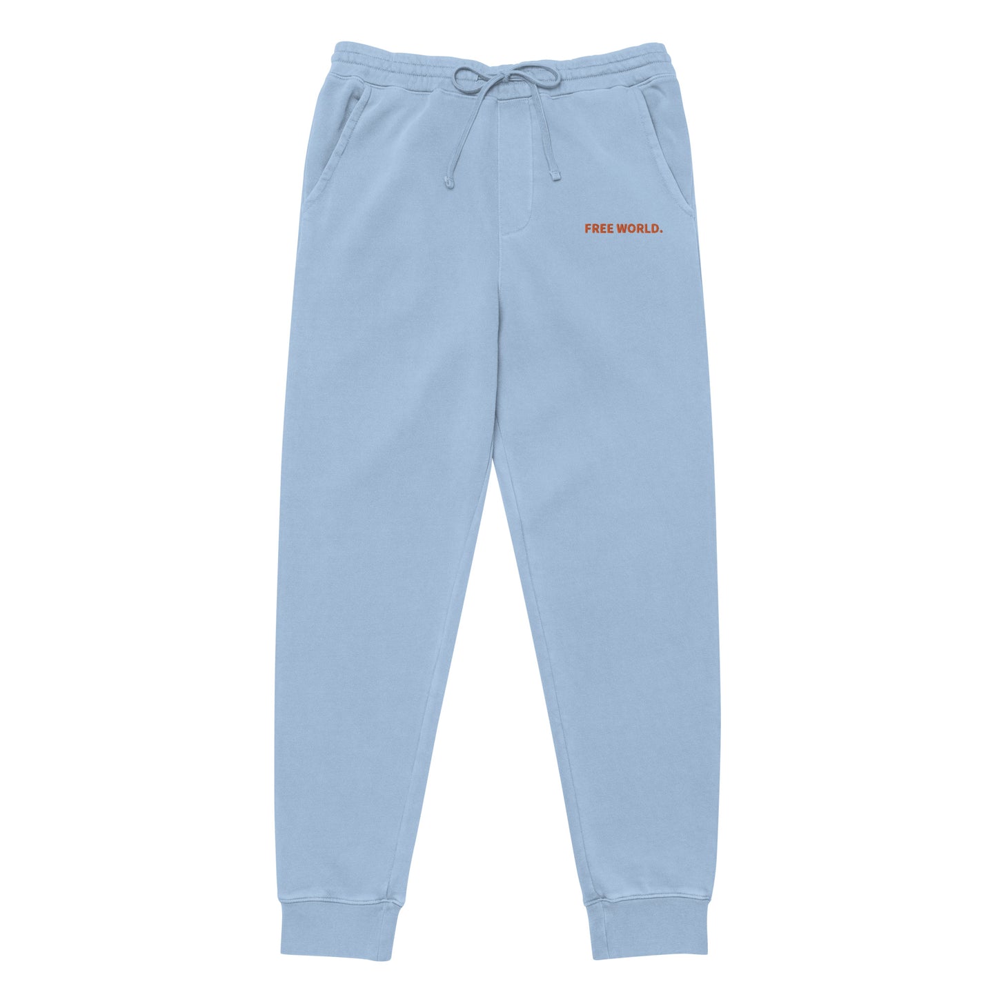 "Free World." Embroidered Sweatpants