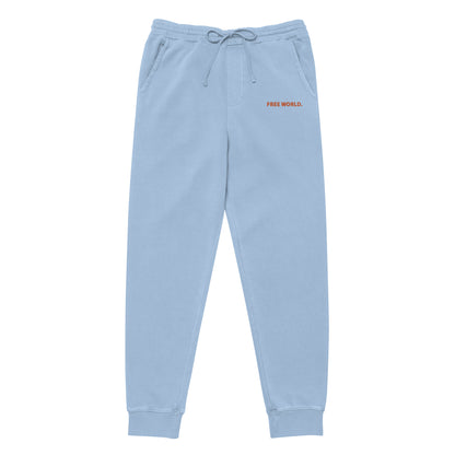 "Free World." Embroidered Sweatpants