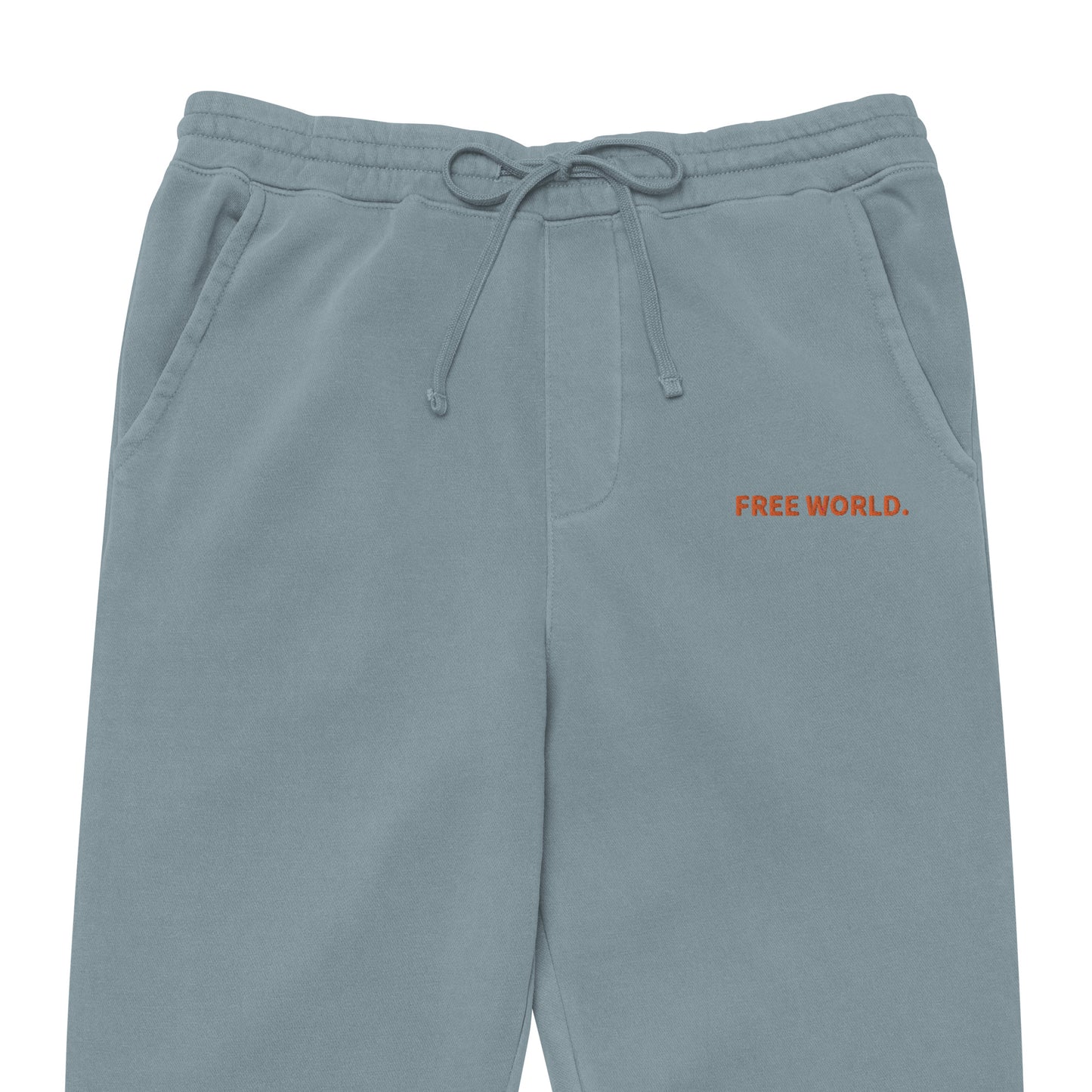 "Free World." Embroidered Sweatpants